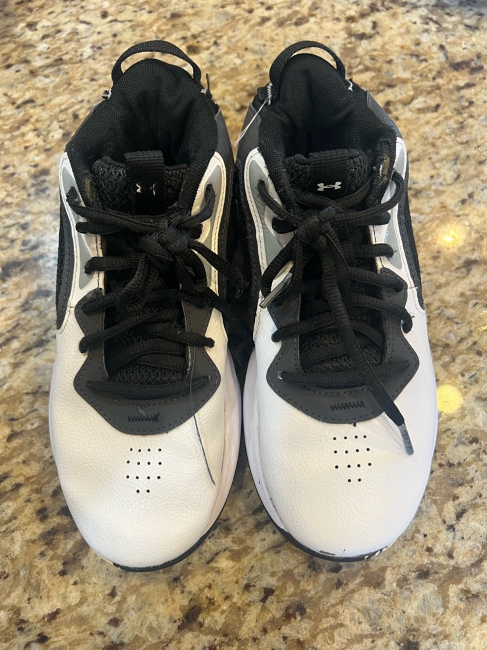 Under Armour Kids Black & White Basketball Sneakers